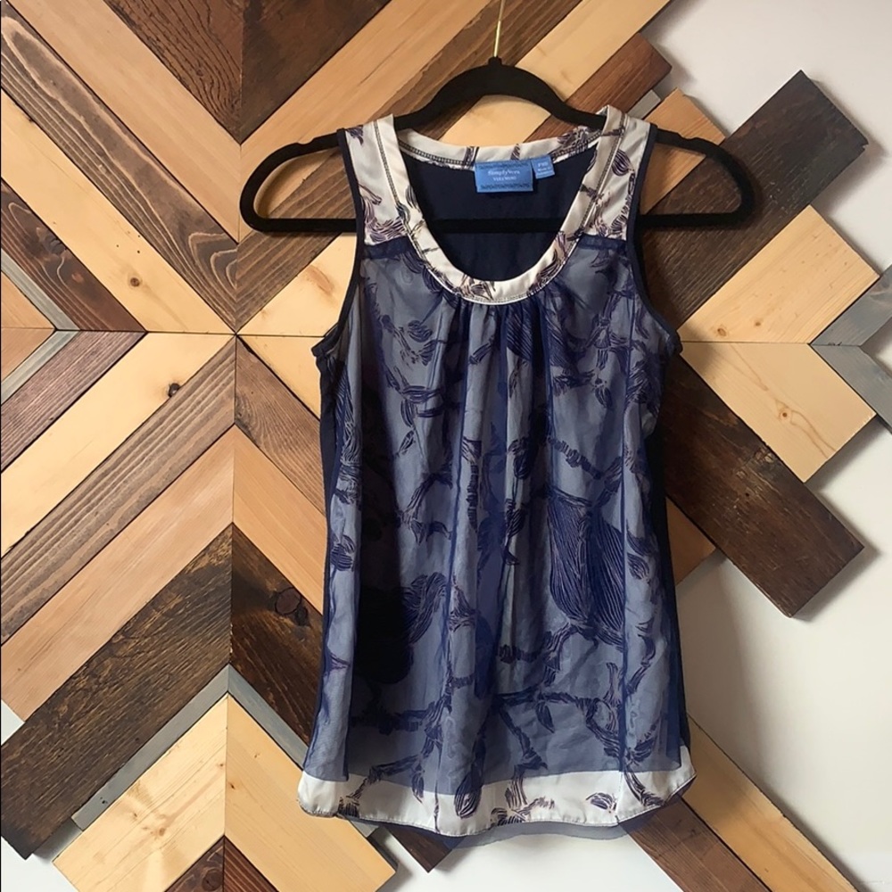 Simply Vera Sleeveless top with overlay